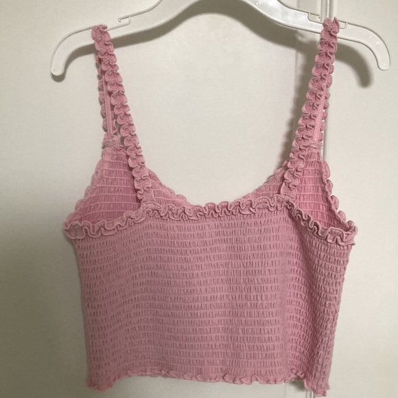hollister pink ruffled crop tank - Picture 4 of 4